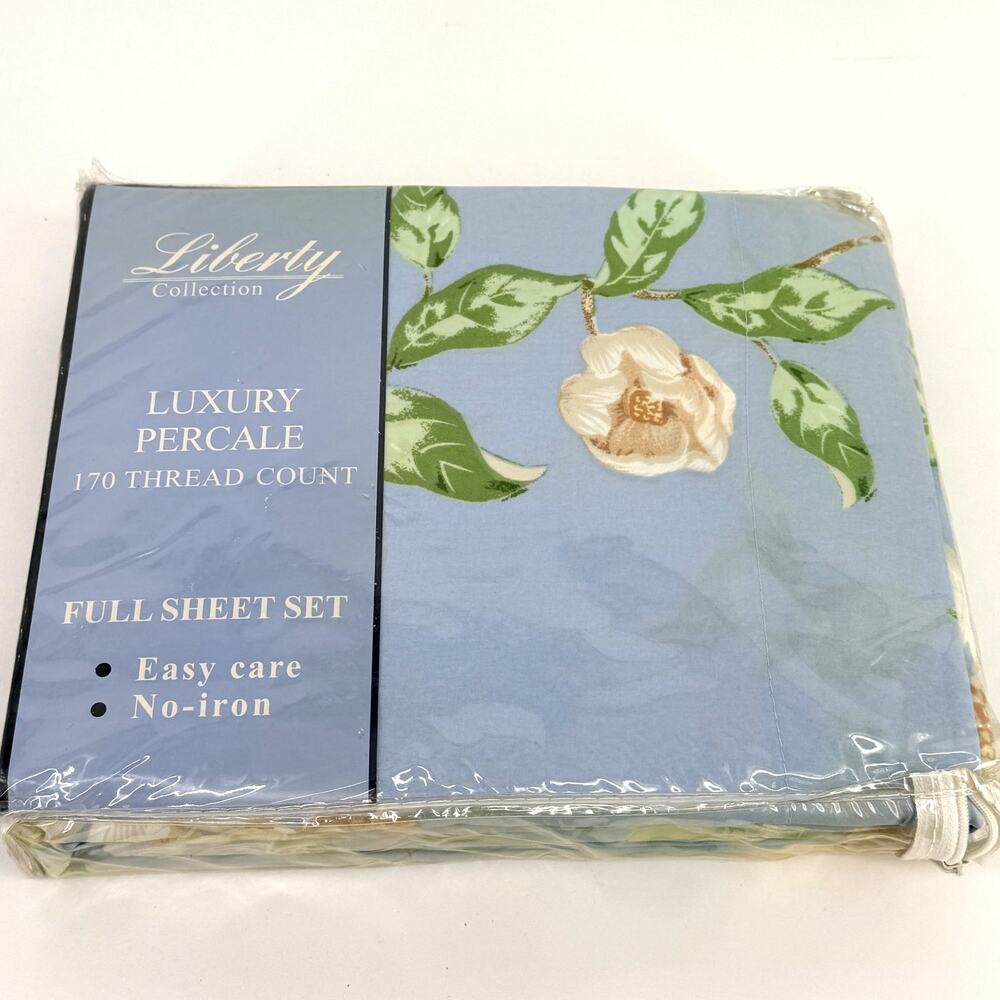 Liberty Collection Floral Magnolia Madison Full Sheet Set 4pc Percale 170 TC